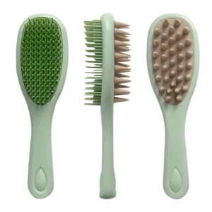 New Design Professional 2 in 1 Double Sided Scalp Massager Detangling Hair Straightener Brush