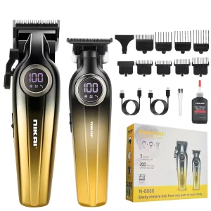 New Design Professional Salon Hair Clipper Set Multifunctional Adjustment 7200RPM Electric Clippers