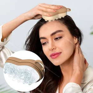 New Design Scalp Care Device Hairbrush Cold Therapy Scalp Ice Massage Hair Comb Hair Growth Product Featuring Silicone