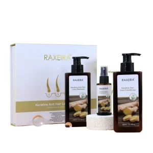 New Natural Ginger Keratin Hair Care Serum Shampoo and Conditioner Set Anti Hair Loss Cream Hair Care Set