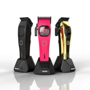 New Premium Electric Hair Clipper Professional 2-Speed Barber Trimmer with Fast Motor and LED Breathing Light Charging Stand