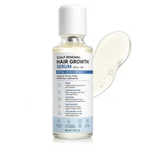 Niacinamide Peptide Caffeine Scalp Repair Renewal Treatment PDRN Hair Growth Serum Roll On for Thicker Fuller Hair
