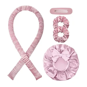 No heat Curling set Iron Elastic Satin Sleep Cap Hair Clips Ties Styling curling Tool Set