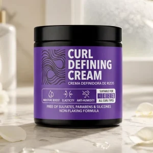Non Greasy Lightweight Curl Styling Cream for Men’s Curly Hair Nourishing Soft Hold Smoothing with Natural Oils