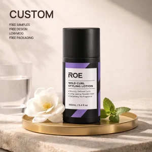 Non Sticky Shine Elasticity Lightweight Strong Hold Curl Styling Lotion for Fine Curls Wavy Hair Herbal Natural Private Label