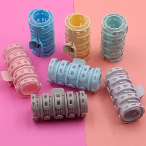 Non Thermal Self-adhesive Plastic Hook and Loop Fastener Hair Rollers for Curly Hair