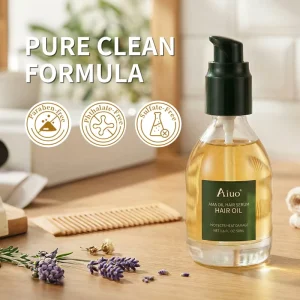 Nourishing Hair Oil Private Label Ama Oil Hair Serum Galangal Extract Heat Protection Moisturizing Shine Boost Hair Serum Oil