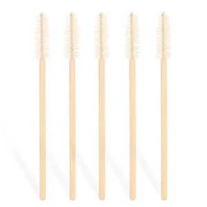 Nude Color Mascara Wand Lash Spoolie Cleaning Brush Disposable Nude Eyelash Extension Tools