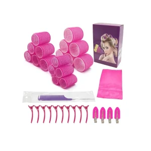 Nylon Hair Rollers Bangs Specific Curling Rods Self Adhesive and Curling Comb Set for Curls