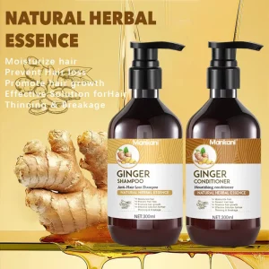 OEM 300 ml Ginger Hair Shampoo Oil Control Anti hair Loss Hair Care Shampoo and Conditioner