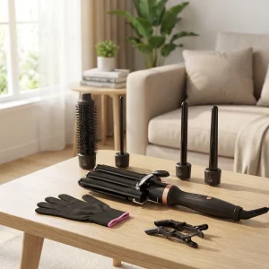 OEM 5in1 Factory Direct Choice Ceramic Electric Universal Hair Styler Dual Voltage Multi Style Hair Curling Iron ROSH CE Hotel