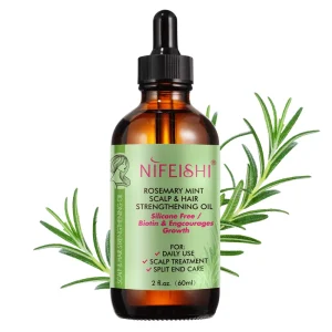 OEM 60ml Organic Pure Natural Rosemary Mint Scalp Hair Strengthening Essential Oils With Biotin Hair Nourishing Growth Hair Oil