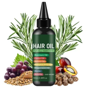 OEM 7 in 1 Organic Nourishing Hair Care Essential Oil Batana Rosemary Multi Effect Repair Dry Frizzy Hair Essential Oils