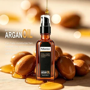 OEM Argan Oil Hair Serum Professional Salon Grade Cruelty Free Smoothing Serum for Frizzy Hair Care Factory