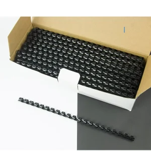 OEM Black 14mm 100pcs box Custom Size Comb Binding Ring Multi Size Binding Combs Plastic