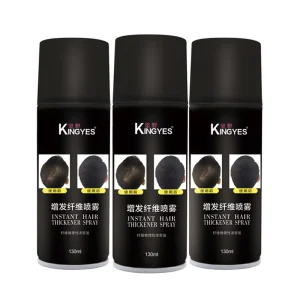 OEM Black Real Hair Fibers Applicator Spray for Thinning Hair Thicker Thickening Hair Building Fiber