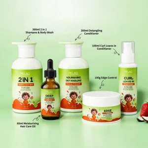 OEM Complete Hair Care Set Shampoo Conditioner Hair Oil Edge Control Smooth Repair Moisturizing Styling 5 in 1 Hair Care Sets