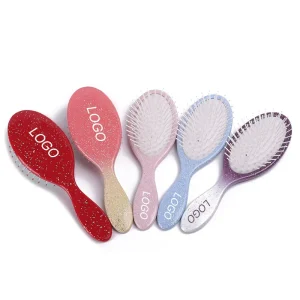 OEM Custom Salon Detangling ABS Plastic Hairbrush Cushion Detangling Nylon Hair Brush for Women