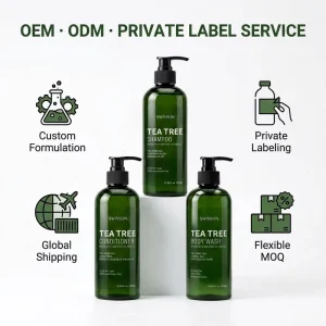 OEM Custom Tea Tree Hair Body Care Set Deep Cleansing Soothing Moisturizing Nourishing Repairing Smoothing Anti Frizz