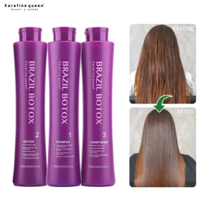 OEM Customizable Brazil Keratin Treatment Set 3pcs 0% Formaldehyde Hair Straightening Cream OEM
