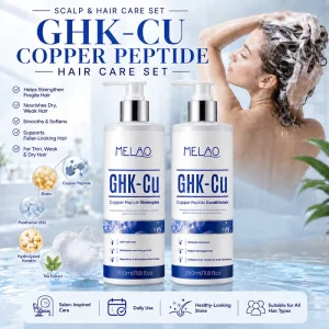 OEM Dht Blocker Shampoo Sulfate Free Hair Growth Ghk cu Copper Peptide Biotin Shampoo Hair Root Activator Shampoo Para Cabello