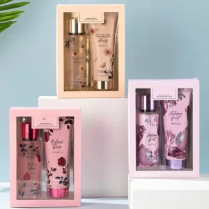 OEM Fragrance Private Label Moisturizing Body Lotion Perfume Body Mist Set for Women Ladies