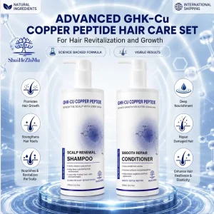 OEM GHK Cu Blue Copper Peptide Shampoo Conditioner Set Hair Growth Anti Hair Loss Thickening Sulfate Free with Keratin Biotin