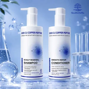 OEM GHK Cu Copper Peptide Anti Hair Loss Shampoo Hair Thickening Scalp Renewal Sulfate Free Hair Growth Shampoo Private Label