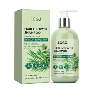 OEM Hair Care Restoration Growth Anti Dandruff Rosemary Tea Tree Oil Custom Keratin Shampoo Hair Growth Shampoo
