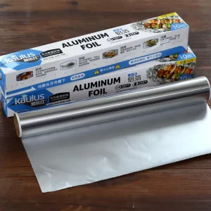 OEM Household Aluminum Foil Paper 8011 1235 Food Grade Packaging Materials Tinfoil Aluminum Jumbo Roll Catering Industrial