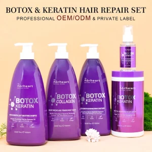 OEM Keratin Collagen Hair Care Set Anti Dandruff Shampoo Conditioner Essential Oil Luster Restoring botox Keratin Hair Shampoo