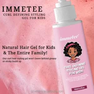 OEM Kids Hair Gel Moisturizing Defining Hair Curling Cream Strong Hold Briads Hair Styling Gel Tresse