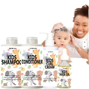OEM Kids Organic Baby Hair Care Styling Products Curly Set Shampoo and Conditioner Hair Oil for Black Kids Private Label