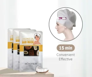 OEM Natural Hair Mask Treatment Cap Natural Coconut Hair Mask Sheet for Dry Damaged Hair