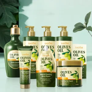 OEM Natural Olive Oil Hair Shampoo and Conditioner Nourishing Smoothing Hair Mask Body Lotion Body Wash Hair Care Sets