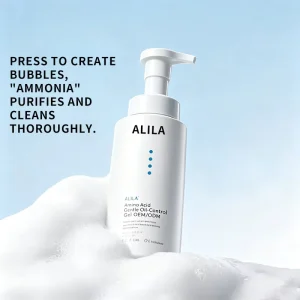 OEM ODM Custom Amino Acid Oil Control Cleansing Mousse SLS Free Face Wash Foam for Sensitive Skin