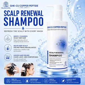 OEM ODM GHK Cu Copper Peptide Shampoo for Thinning Hair Anti Hair Loss Scalp Care Sulfate Free Hair Growth Shampoo Private Label