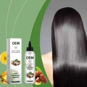 OEM ODM Herbal Coconut Hair Care Oil Nourishing and Glossy Hair Essential Oil with Plant Essence for Dry and Damaged Hair
