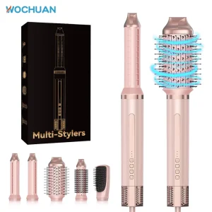 OEM ODM High Speed Hot Air Hair Curler Blow Dryer Comb Ionic 6 in 1 Hot Air Brush Hair Dryer Styler Curler Styling Tools