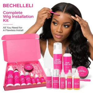OEM ODM Lace Glue Remover Front Wigs Install Kit Edge Control Hair Growth Stimulating Oil Hair Styling Tools Set for
