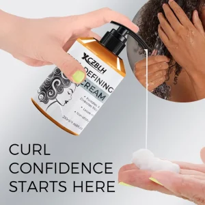 OEM ODM Organic Vegan Leave In Curl Defining Cream for Frizzy Hair Care Nourishing Hair Treatment