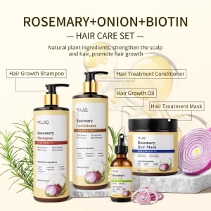 OEM ODM Scalp Care Rosemary Biotin Onion Hair Repair Growth Activating Strength Restoring Thickening Professional Set Hair Care