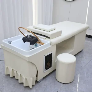 OEM ODM Thai Head Spa Washing Hair Chair Salon Water Circulation and Steamer Therapy Hair Salon Equipment Electric Shampoo Bed