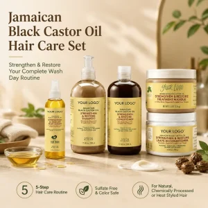 OEM Organic Jamaican Black Castor Oil Strengthen Restore Shampoo Hair Conditioner Hair Mask Set for Hair Growth