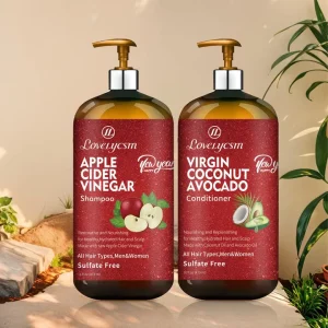 OEM Organic Shampoo Conditioner Biotin Keratin Apple Cider Vinegar Hair Growth Anti Dandruff Coconut Paraben Sulphate