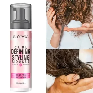OEM Private Label Long Lasting Flexible Hold Lightweight Foam Curl Enhancing Leave in Hair Styling Mousse for Anti Frizz