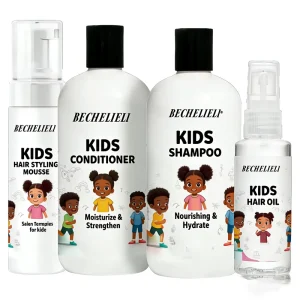 OEM Private Label Natural Organic Kids Hair Care Set Kids 3 in One Shampoo Conditioner Gel Body Wash Produits Pour Cheveux