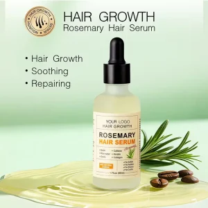 OEM Private Label Organic Vegan Rosemary Hair Serum for Damaged Growth Dry Scalp Dandruff Treatment Care Essential Oil