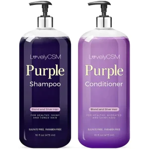 OEM Private Label Repairing Anti Brass Silver Hair Loss Shining Purple Shampoo and Conditioner for Blond Hair