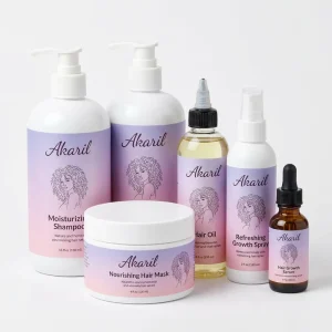 OEM Professional Hair Care Kit for Curly Hair Moisturizing Repair Mask Nourishing Oil Refreshing Growth Spray Curly Set